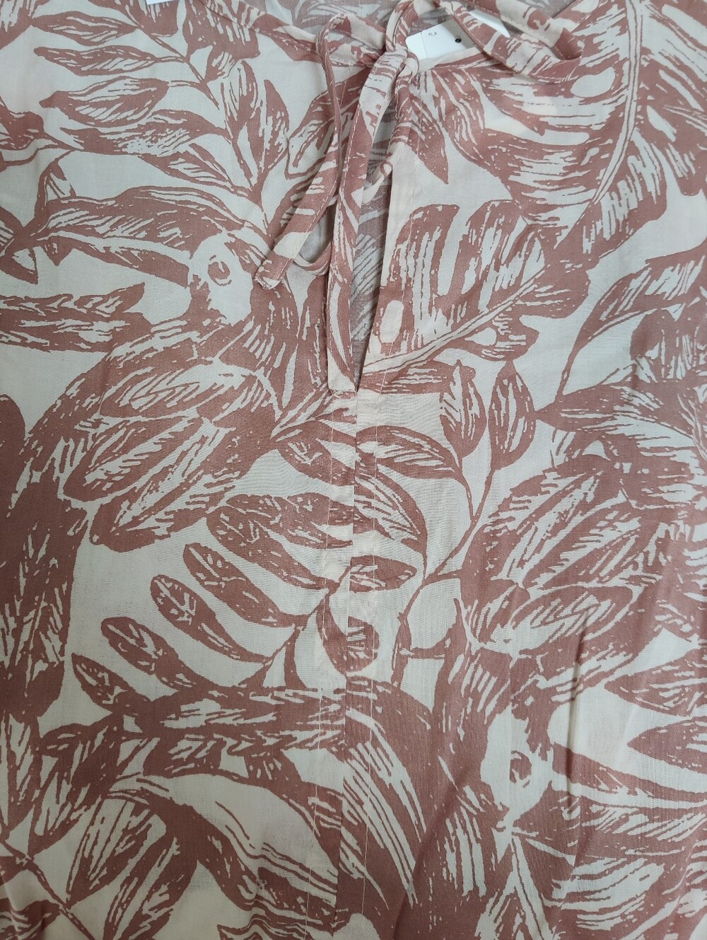 Reitmans x Toni Fifi Tropical Leaf Boho Midi Dress Mauve Pink Plus Size 3X - Picture 6 of 7
